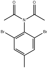 Acetamide, N-acetyl-N-(2,6-dibromo-4-methylphenyl)- 化学構造式