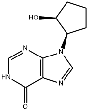 9-((1S,2R)-2-Hydroxycyclopentyl)-3H-purin-6(9H)-one Struktur