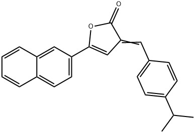 3-(4-Isopropylbenzylidene)-5-(naphthalen-2-yl)furan-2(3H)-one 结构式