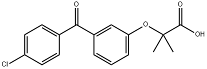 Propanoic acid, 2-[3-(4-chlorobenzoyl)phenoxy]-2-methyl- Structure