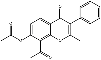 8-Acetyl-2-methyl-4-oxo-3-phenyl-4H-chromen-7-yl acetate 结构式