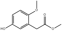 Benzeneacetic acid, 5-hydroxy-2-methoxy-, methyl ester Struktur