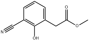 Benzeneacetic acid, 3-cyano-2-hydroxy-, methyl ester Struktur
