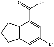 6-bromoindane-4-carboxylic acid Struktur