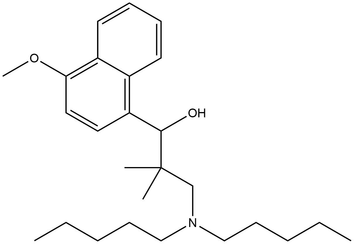 3-(Dipentylamino)-1-(4-methoxynaphthalen-1-yl)-2,2-dimethylpropan-1-ol Structure