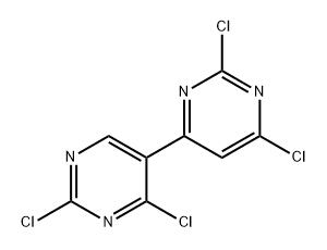 4,5'-Bipyrimidine, 2,2',4',6-tetrachloro- Structure