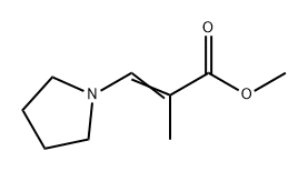 2-Propenoic acid, 2-methyl-3-(1-pyrrolidinyl)-, methyl ester Structure