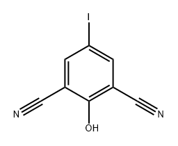 1,3-Benzenedicarbonitrile, 2-hydroxy-5-iodo- Structure