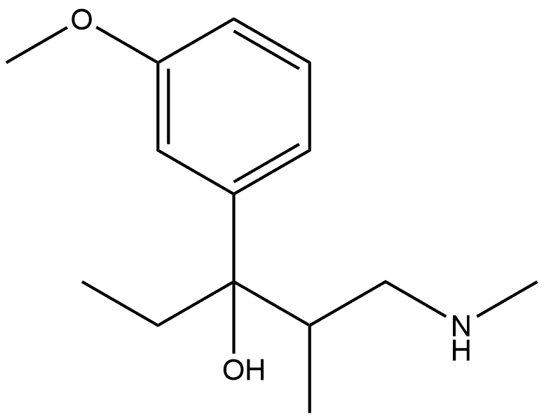 Benzenemethanol, α-ethyl-3-methoxy-α-[1-methyl-2-(methylamino)ethyl]- Struktur