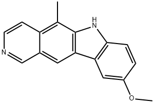 9-甲氧基-5-甲基-6H-吡啶并[4,3-B]咔唑, 63081-06-1, 结构式