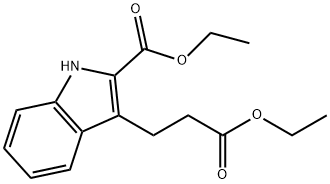 1H-Indole-3-propanoic acid, 2-(ethoxycarbonyl)-, ethyl ester Struktur