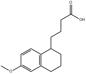 4-(6-Methoxy-1,2,3,4-tetrahydronaphthalen-1-yl)butanoic acid Struktur
