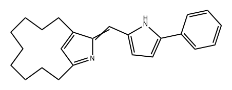 12-Azabicyclo[9.2.1]tetradeca-11,14-diene, 13-[(5-phenyl-1H-pyrrol-2-yl)methylene]-,63202-83-5,结构式