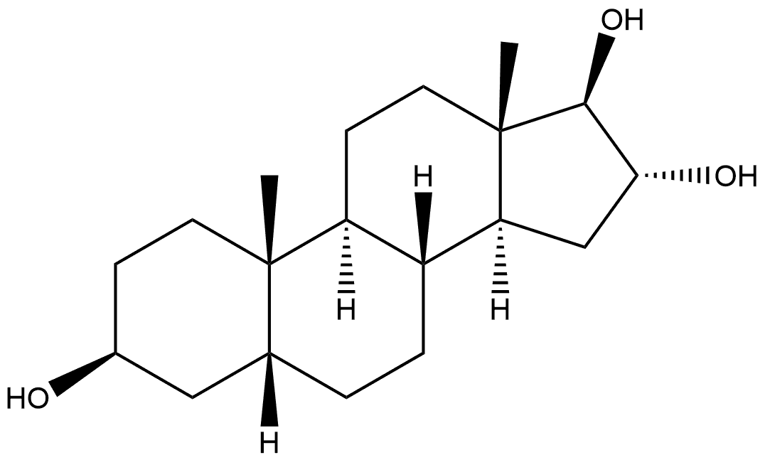 Androstane-3,16,17-triol, (3β,5β,16α,17β)- (9CI) 化学構造式