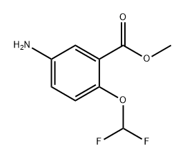 Benzoic acid, 5-amino-2-(difluoromethoxy)-, methyl ester Structure