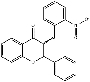 3-(2-Nitrobenzylidene)-2-phenylchroman-4-one Structure