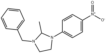Imidazolidine, 2-methyl-1-(4-nitrophenyl)-3-(phenylmethyl)- Structure