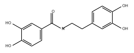 Benzamide, N-[2-(3,4-dihydroxyphenyl)ethyl]-3,4-dihydroxy- Structure