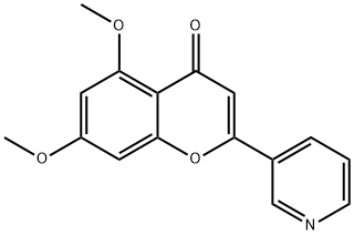 5,7-Dimethoxy-2-(pyridin-3-yl)-4H-chromen-4-one Struktur