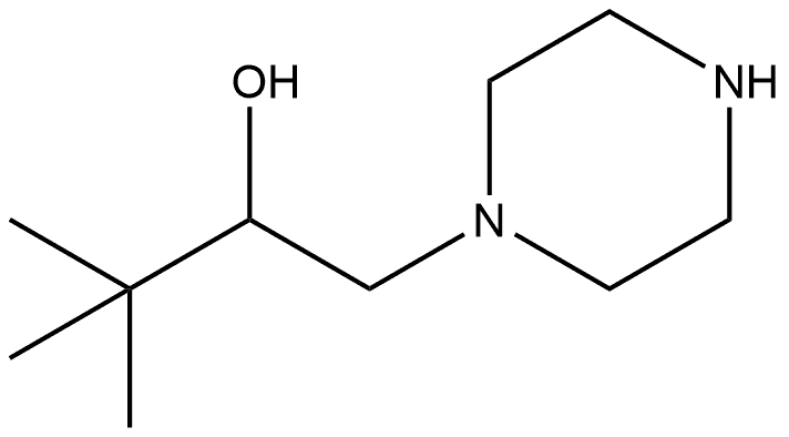 3,3-dimethyl-1-(piperazin-1-yl)butan-2-ol Structure