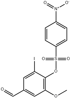 4-Formyl-2-iodo-6-methoxyphenyl 4-nitrobenzenesulfonate Structure