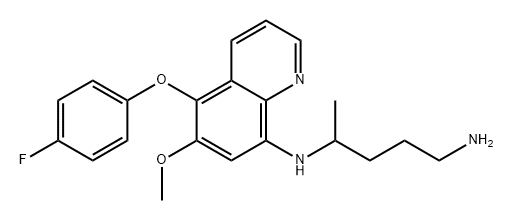 1,4-Pentanediamine, N4-[5-(4-fluorophenoxy)-6-methoxy-8-quinolinyl]- Struktur