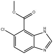1H-Benzimidazole-7-carboxylic acid, 6-chloro-, methyl ester Struktur