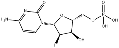 2'-Deoxy-2'-fluorocytidine-5'-monophosphate Struktur