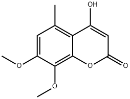 4-Hydroxy-7,8-dimethoxy-5-methyl-2H-1-benzopyran-2-one 结构式