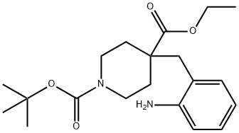 1,4-Piperidinedicarboxylic acid, 4-[(2-aminophenyl)methyl]-, 1-(1,1-dimethylethyl) 4-ethyl ester|