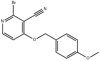 3-Pyridinecarbonitrile, 2-bromo-4-[(4-methoxyphenyl)methoxy]- Structure