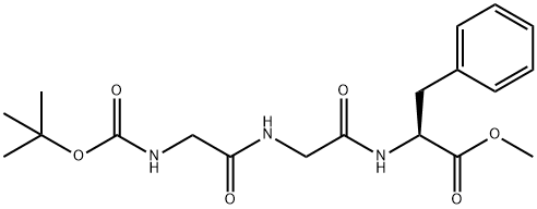 L-Phenylalanine, N-[(1,1-dimethylethoxy)carbonyl]glycylglycyl-, methyl ester Structure