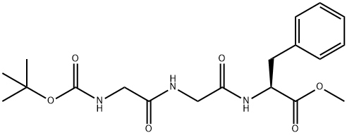 L-Phenylalanine, N-[(1,1-dimethylethoxy)carbonyl]glycylglycyl-, methyl ester Struktur