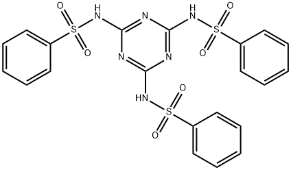 Benzenesulfonamide, N,N',N''-1,3,5-triazine-2,4,6-triyltris- Structure