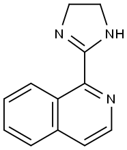 1-(4,5-二氢-1H-咪唑-2-基)异喹啉,63656-90-6,结构式