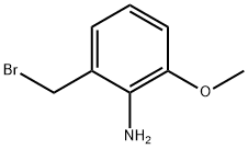 Benzenamine, 2-(bromomethyl)-6-methoxy- 化学構造式