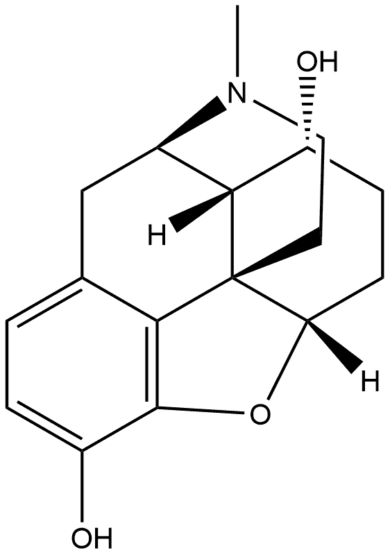 4,5α-Epoxy-17-methylmorphinan-3,8β-diol 结构式
