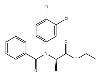D-Alanine, N-benzoyl-N-(3,4-dichlorophenyl)-, ethyl ester 化学構造式