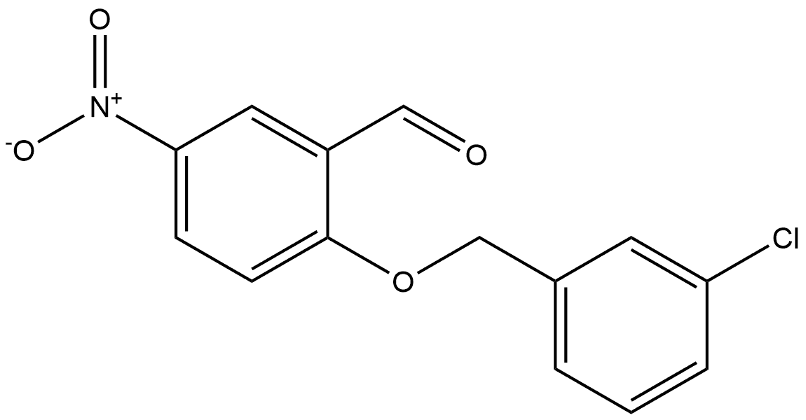 2-((3-chlorobenzyl)oxy)-5-nitrobenzaldehyde Struktur