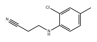 Propanenitrile, 3-[(2-chloro-4-methylphenyl)amino]- 化学構造式