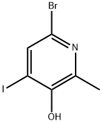 6-溴-4-碘-2-甲基吡啶-3-醇 结构式