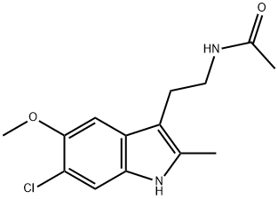 Acetamide, N-[2-(6-chloro-5-methoxy-2-methyl-1H-indol-3-yl)ethyl]- Struktur