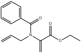 2-Propenoic acid, 2-(benzoyl-2-propen-1-ylamino)-, ethyl ester Struktur