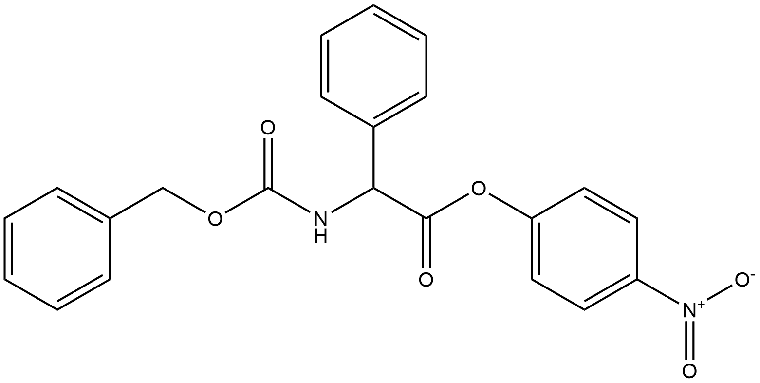 Benzeneacetic acid, α-[[(phenylmethoxy)carbonyl]amino]-, 4-nitrophenyl ester Structure