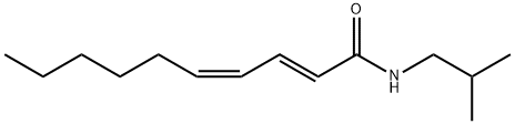 2,4-Decadienamide, N-(2-methylpropyl)-, (2E,4Z)- 化学構造式