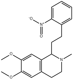 6,7-Dimethoxy-2-methyl-1-(2-nitrophenethyl)-1,2,3,4-tetrahydroisoquinoline Structure