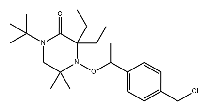 2-Piperazinone, 4-[1-[4-(chloromethyl)phenyl]ethoxy]-1-(1,1-dimethylethyl)-3,3-diethyl-5,5-dimethyl-|4-[1-[4-(氯甲基)苯基]乙氧基]-1-(1,1-二甲基乙基)-3,3-二乙基-5,5-二甲基哌嗪-2-酮