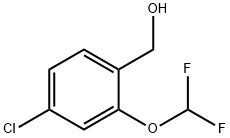 Benzenemethanol, 4-chloro-2-(difluoromethoxy)- 结构式