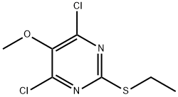 Pyrimidine, 4,6-dichloro-2-(ethylthio)-5-methoxy- Struktur