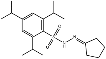 Benzenesulfonic acid, 2,4,6-tris(1-methylethyl)-, 2-cyclopentylidenehydrazide Structure